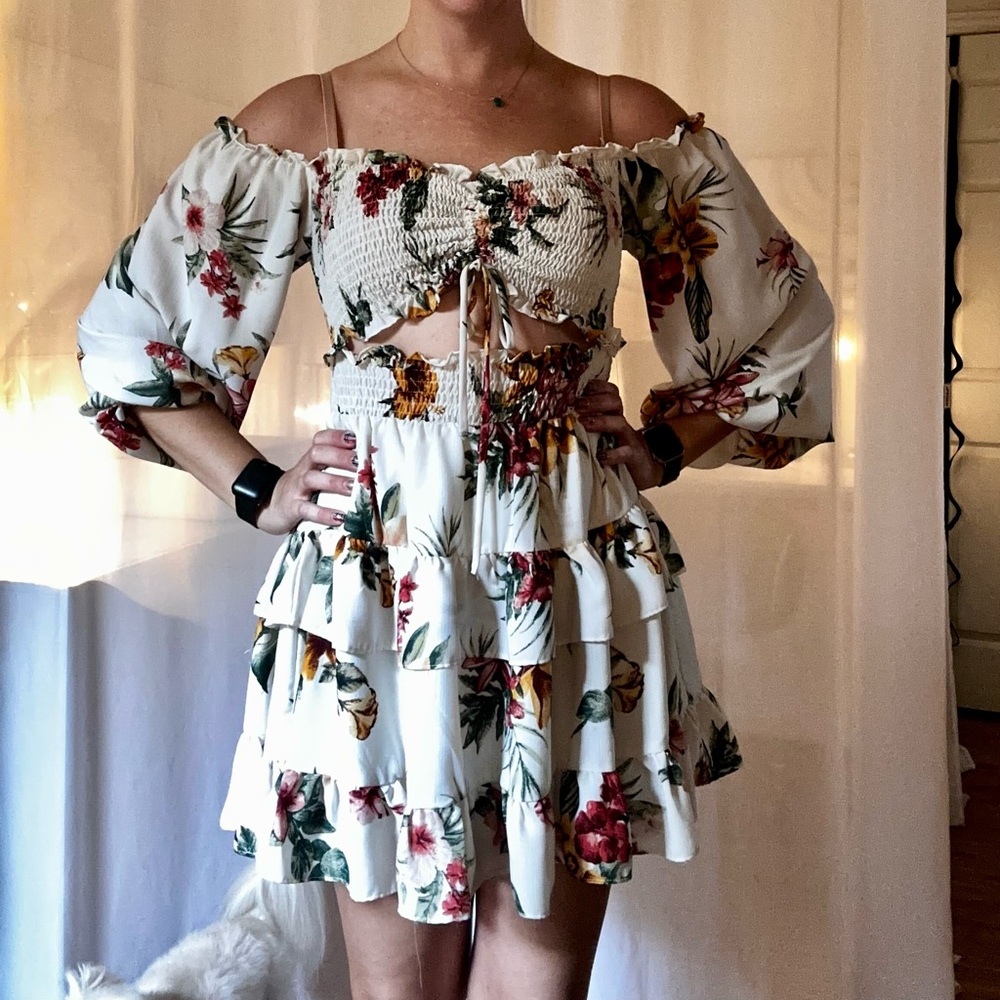 Floral Off-Shoulder Dress